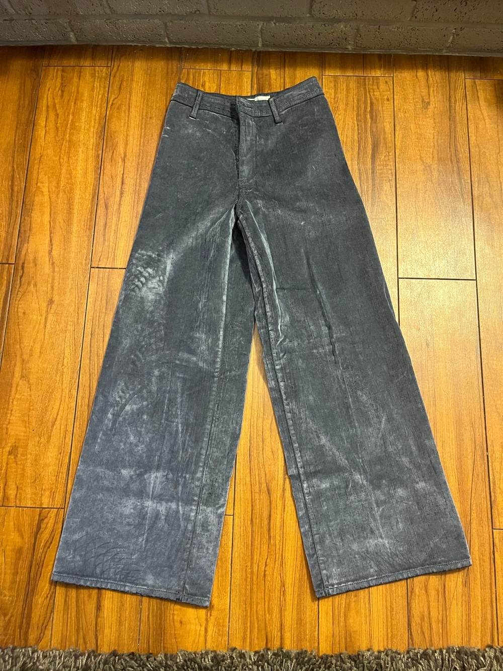 Universal Thread women's gray velvet sailor wide leg pant